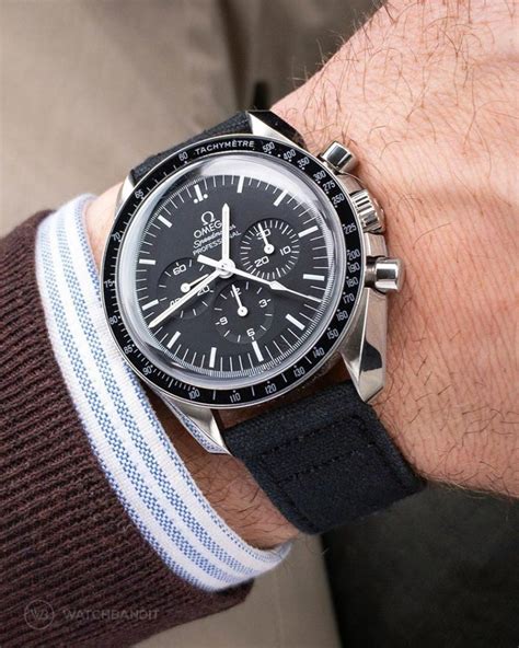 omega speedmaster black strap|omega speedmaster professional straps.